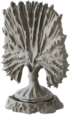 Terrain Crate Death World plant terrain piece in grey, detailed organic form