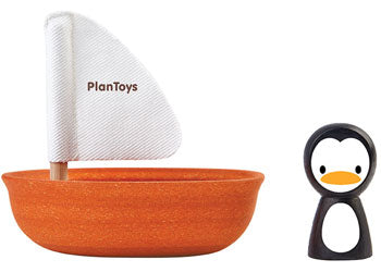 PlanToys - Sailing Boat-Penguin