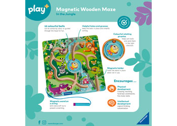 Play+ Magnetic Wooden Maze: In the Jungle