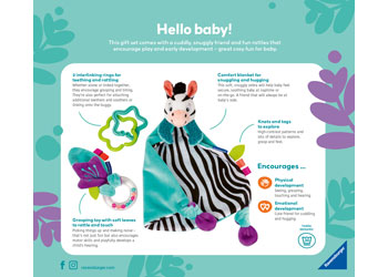 Play+ My First Snuggle Friend: Zebra