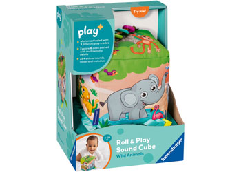 Play+ Roll & Play Sound Cube: Wild Animals