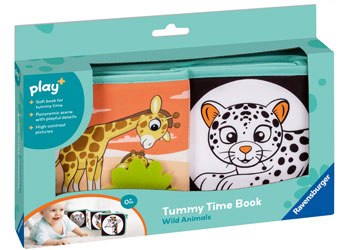 Play+ Tummy Time Book: Wild Animals