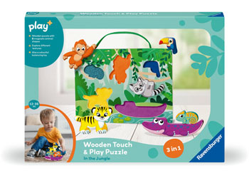 Play+ Wooden Touch & Play Puzzle: In the Jungle