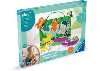 Play+ Wooden Touch & Play Puzzle: In the Jungle