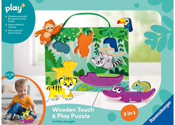 Play+ Wooden Touch & Play Puzzle: In the Jungle