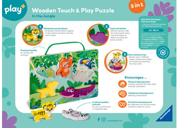 Play+ Wooden Touch & Play Puzzle: In the Jungle