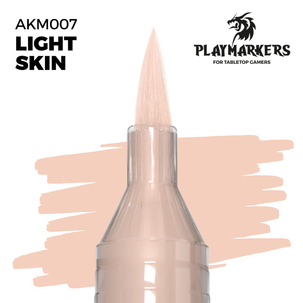 Light Skin marker tip and paint swatch, Playmakers hobby paint for tabletop gamers