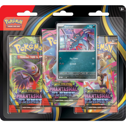 Pokémon TCG Phantasmal Flames Three Booster Blister - Sneasel