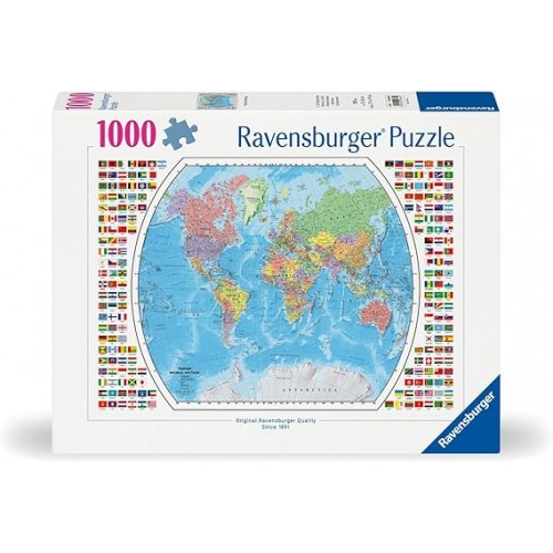 Ravensburger - Political World Map Puzzle 1000 Piece Jigsaw - Good Games