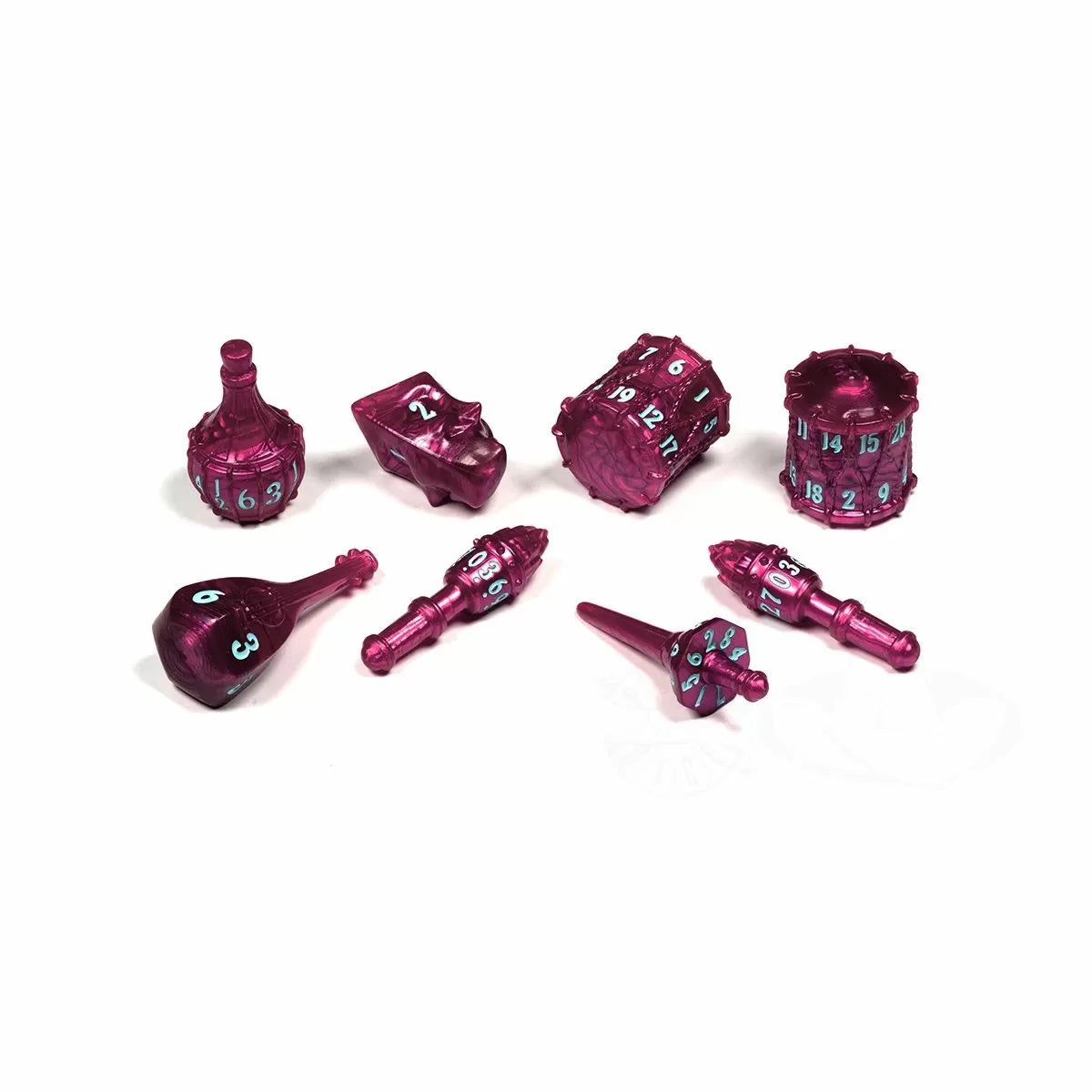 Polyhero Dice - Bard 8 Dice Set Raspberry Rhapsody - Good Games