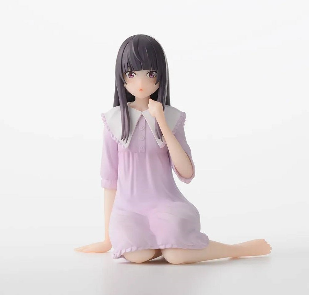 Mei Takanashi Chokonose figure seated with crossed legs and hand on cheek, cat ears visible