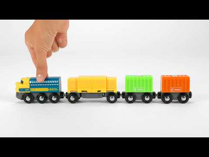 BRIO - Three-Wagon Cargo Train 7 Pieces