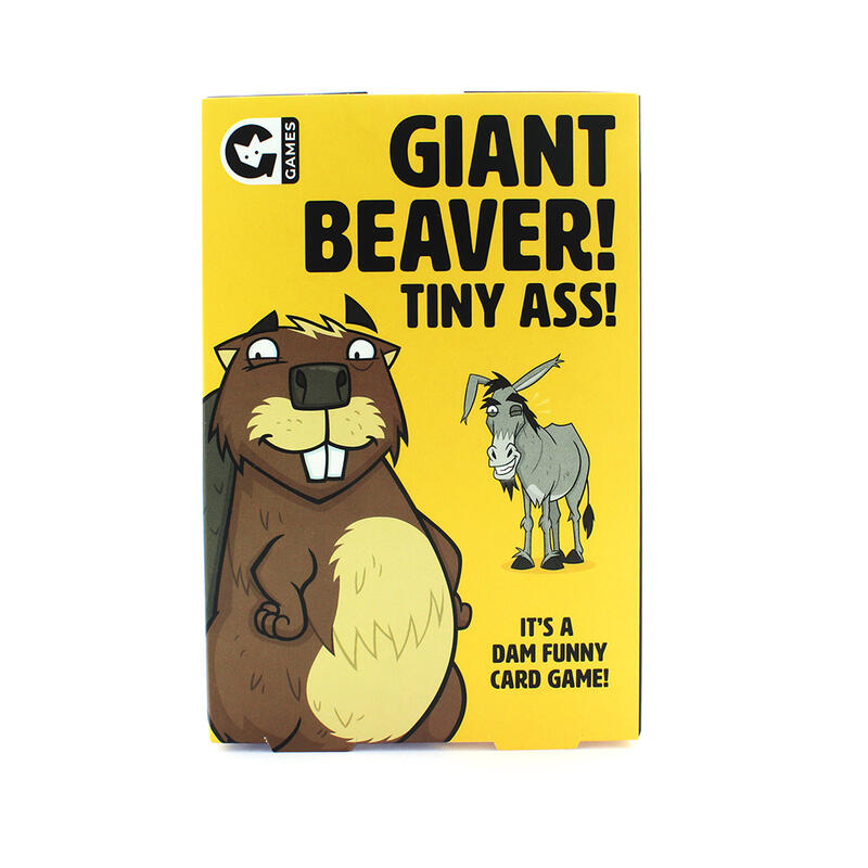 Giant Beaver! Tiny Ass! game box with illustrated giant beaver character
