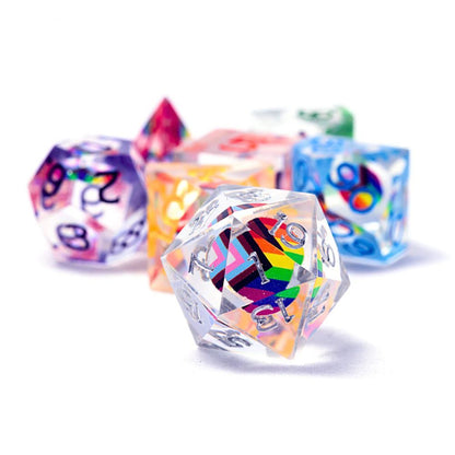 Sirius Dice - Dungeons and Dragons Progress Pride Dice Set 7 - Good Games