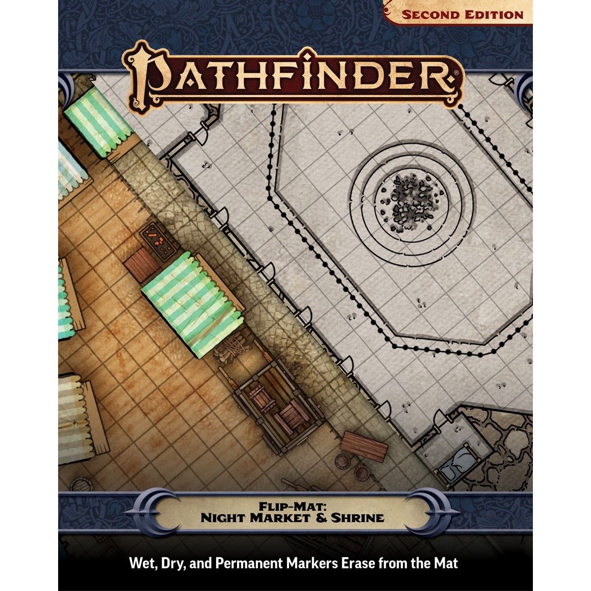 Pathfinder Second Edition - Flip-Mat - Night Market & Shrine - Good Games