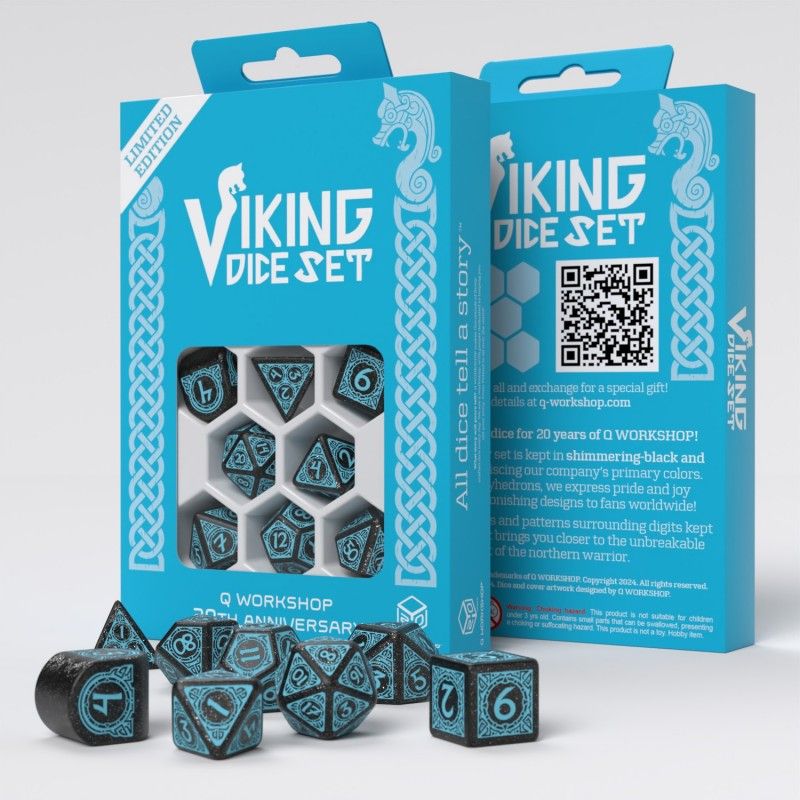Q Workshop - 20 Year - Viking - Dice Set 7 - Good Games