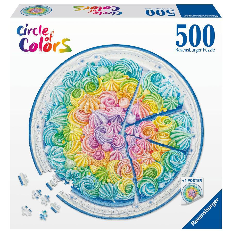 Ravensburger - Circle of Colors-Rainbow Cake 500 Piece Jigsaw