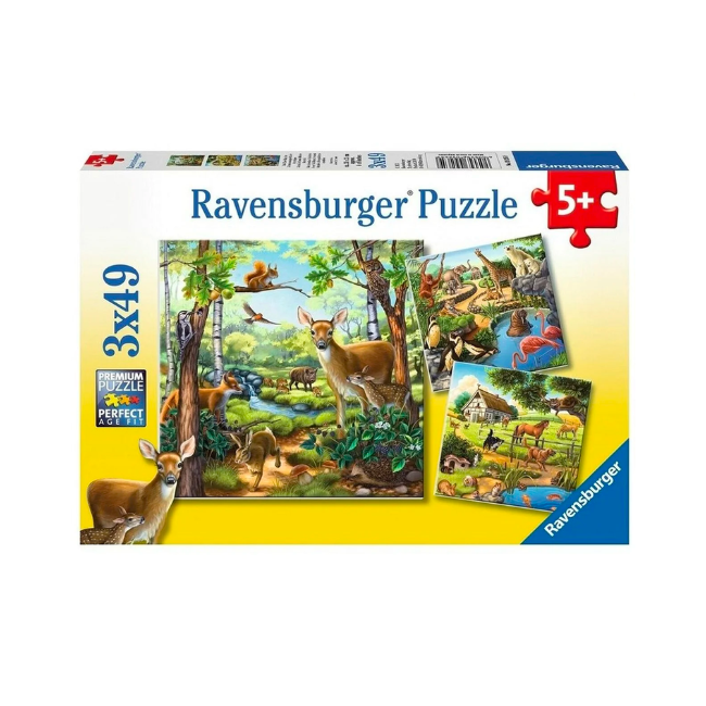 Ravensburger - Forest Zoo - 3x49 Piece Jigsaw - Good Games