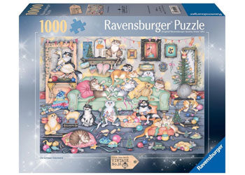Ravensburger - Crazy Cats Christmas Crackers Puzzle 1000 Piece