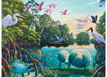 Ravensburger - Manatee Moments Puzzle 500 Pieces