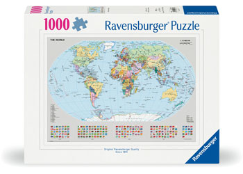 Ravensburger - Political World Map Puzzle 1000 Pieces