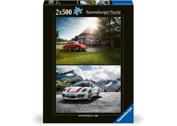 Ravensburger - Porsche 356 & Porsche 911 Puzzle 2x500 Pieces