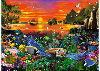Ravensburger - Turtle in the Reef Puzzle 500 Pieces