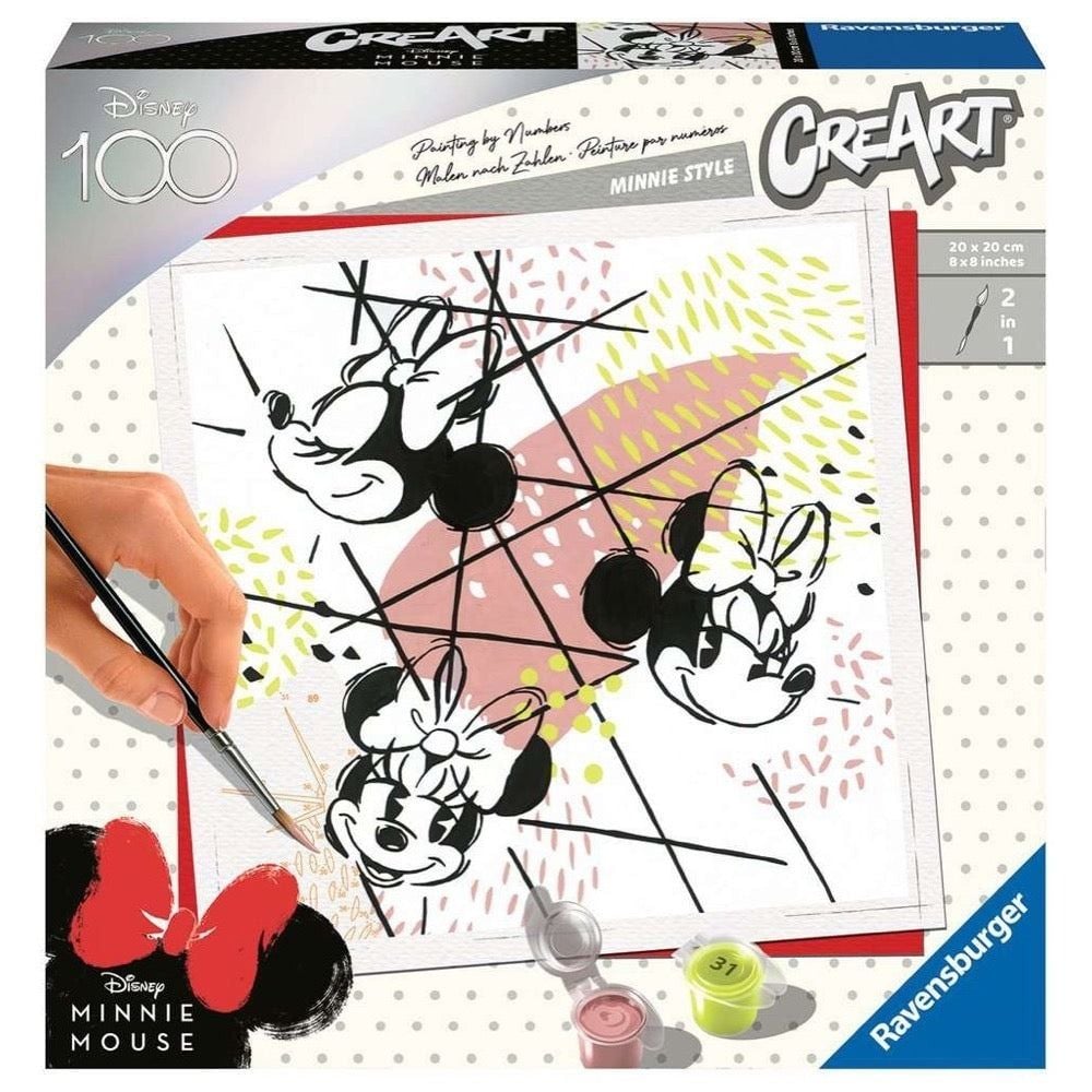 Ravensburger - CreArt Disney D100 Minnie Mouse Minnie Style Paint by Numbers
