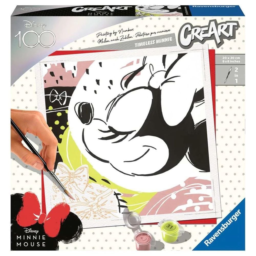 Ravensburger - CreArt Disney D100 Minnie Mouse Timeless Minnie Paint by Numbers - Good Games