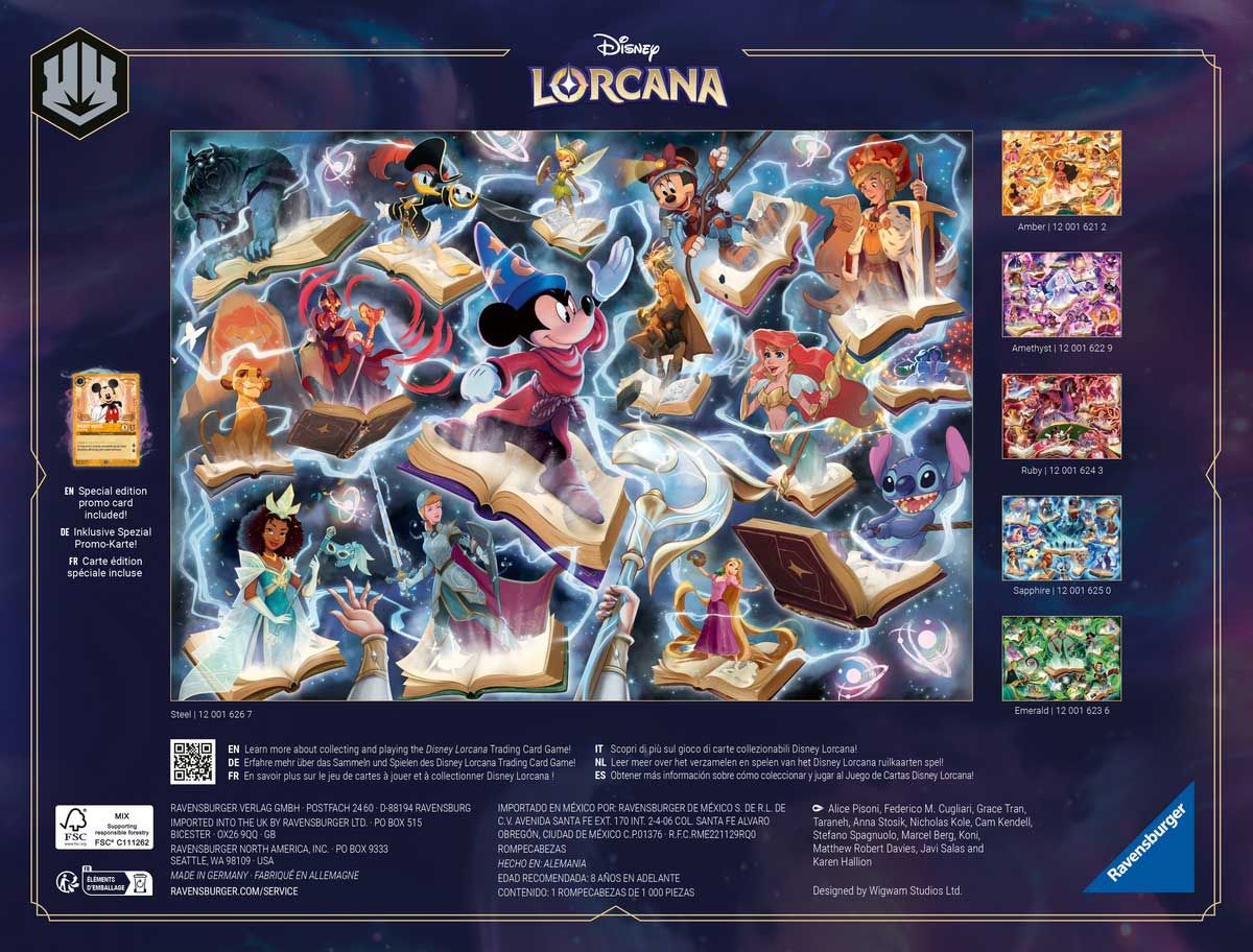 Ravensburger - Disney Lorcana Steel Puzzle 1000 Piece Puzzle