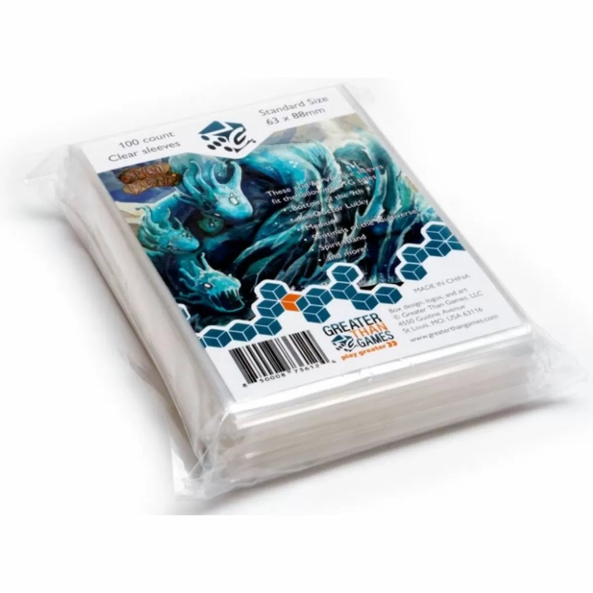 100 Standard Size Card Sleeves | 68X88Mm (Preorder) - Good Games