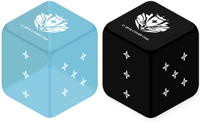 Hololive Official Card Game Official Dice - Light Blue & Black (2-piece set) (Preorder) - Good Games