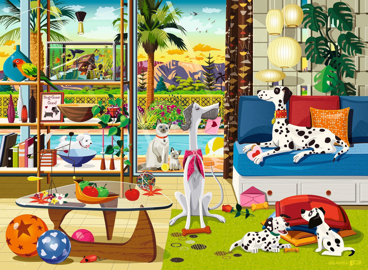Ravensburger - Greg Paprocki: Pets of Palm Springs Puzzle 500 Pieces