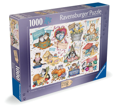 Ravensburger Crazy Cats Cats Calendar Puzzle 1000 Pieces