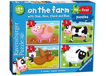 Ravensburger - On The Farm - 4x3 Piece Jigsaw - Good Games