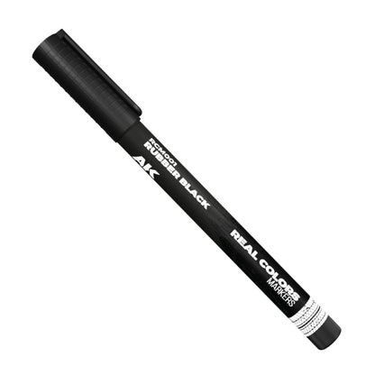 Black AK Real Colours marker, labeled 'Rubber Black'