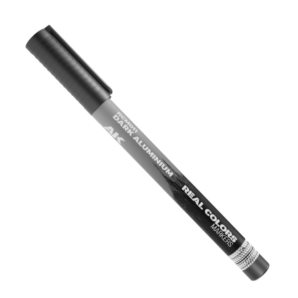 AK Real Colors 'Dark Aluminium' dark grey marker on a white background
