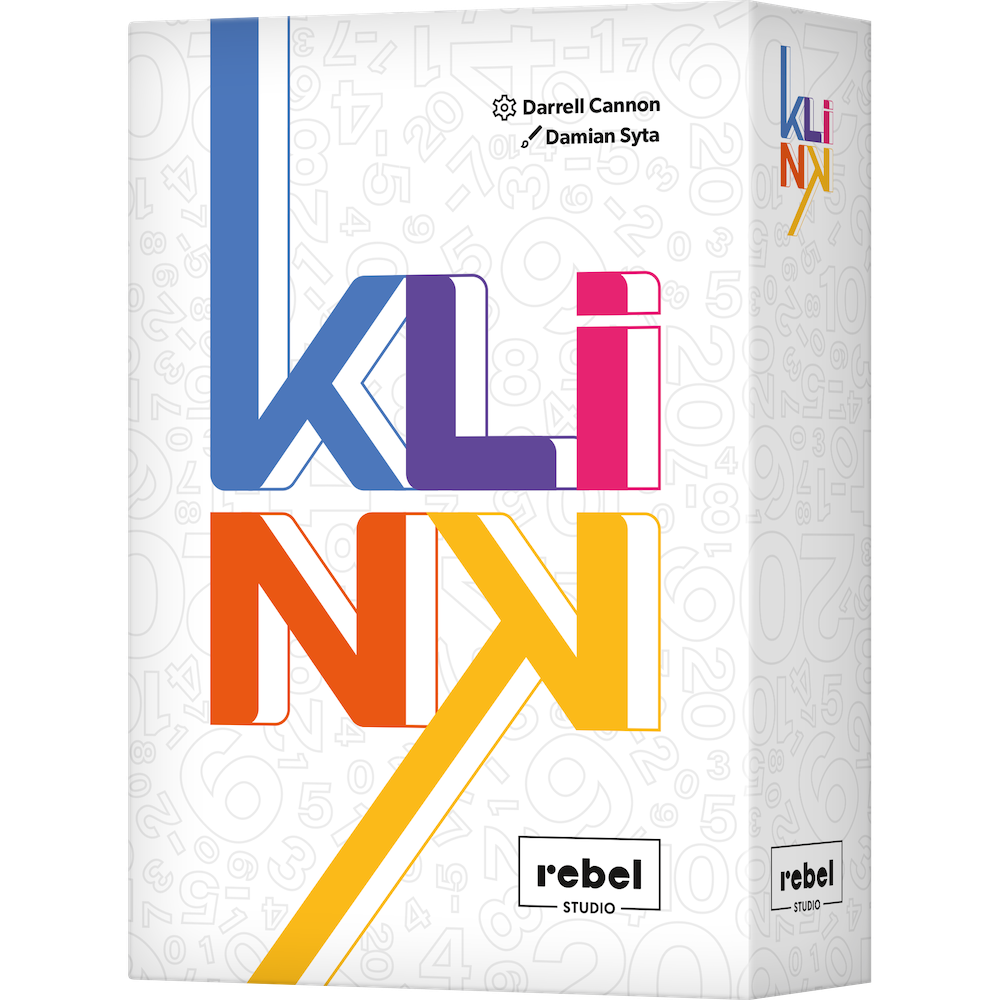 Rebel: Klink Card Game box with bold and colorful 3D design