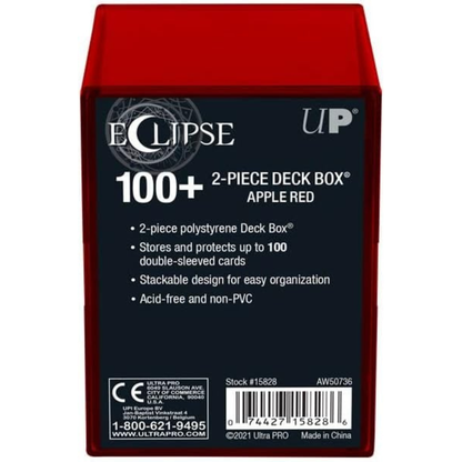 Ultra Pro - Eclipse 2-Piece Deck Box - Apple Red - Good Games