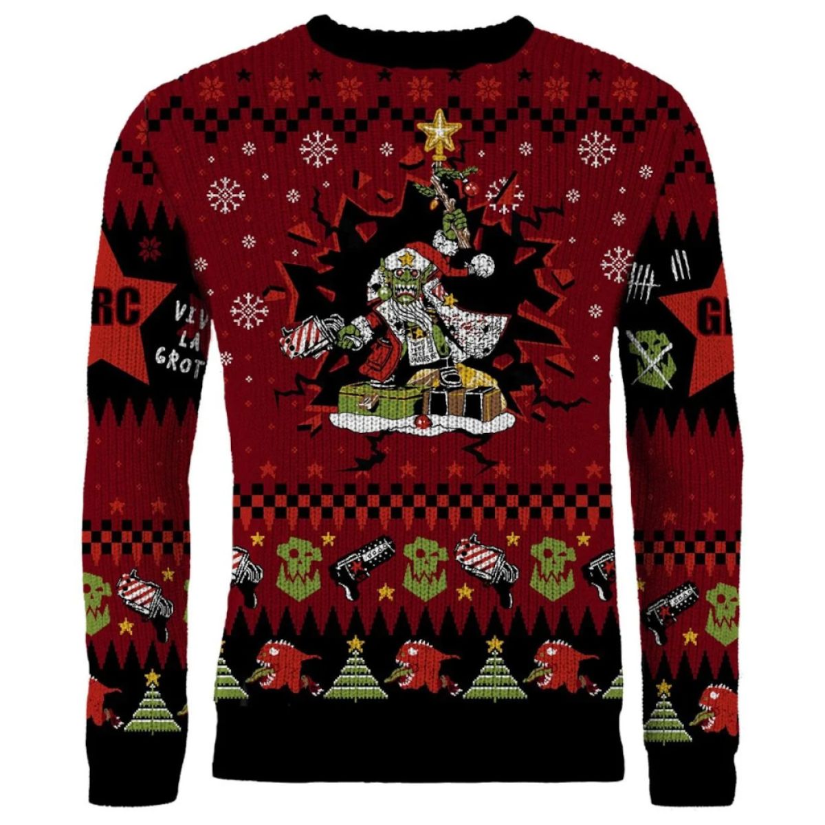 Warhammer 40000: Red Gobbo Xmas Jumper (Size XXXXL) - Preorder - Good Games