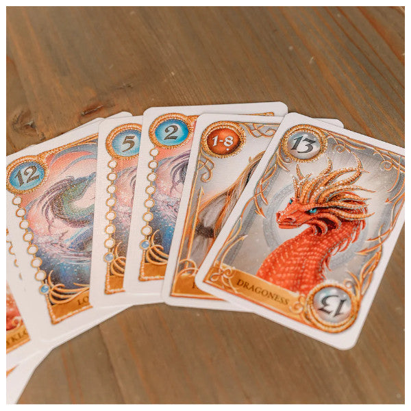 Grandpa Beck&#39;s Reign of Dragoness game cards spread out
