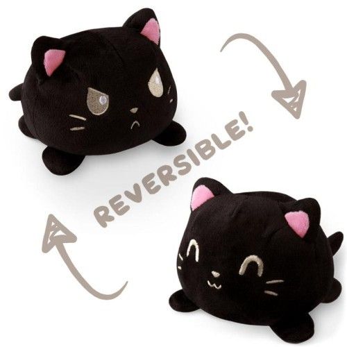 Reversible Cat Plushie Black - Good Games