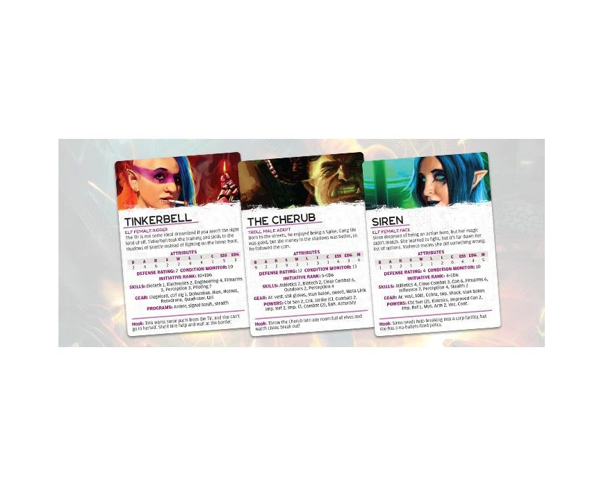 Catalyst Game Labs Shadowrun Rogues Gallery An NPC Deck - Good Games