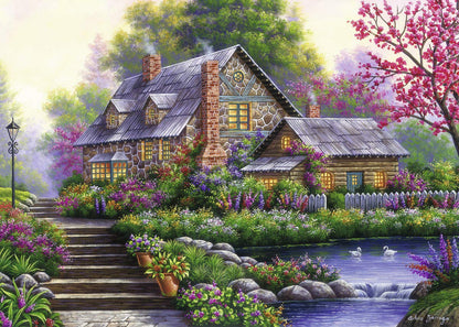 Ravensburger - Romantic Cottage - 1000 Piece Jigsaw - New Version - Good Games