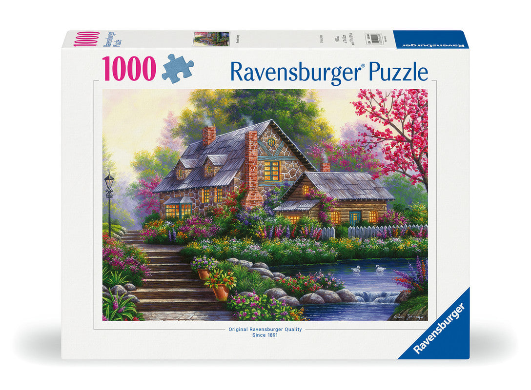 Ravensburger - Romantic Cottage - 1000 Piece Jigsaw - New Version - Good Games