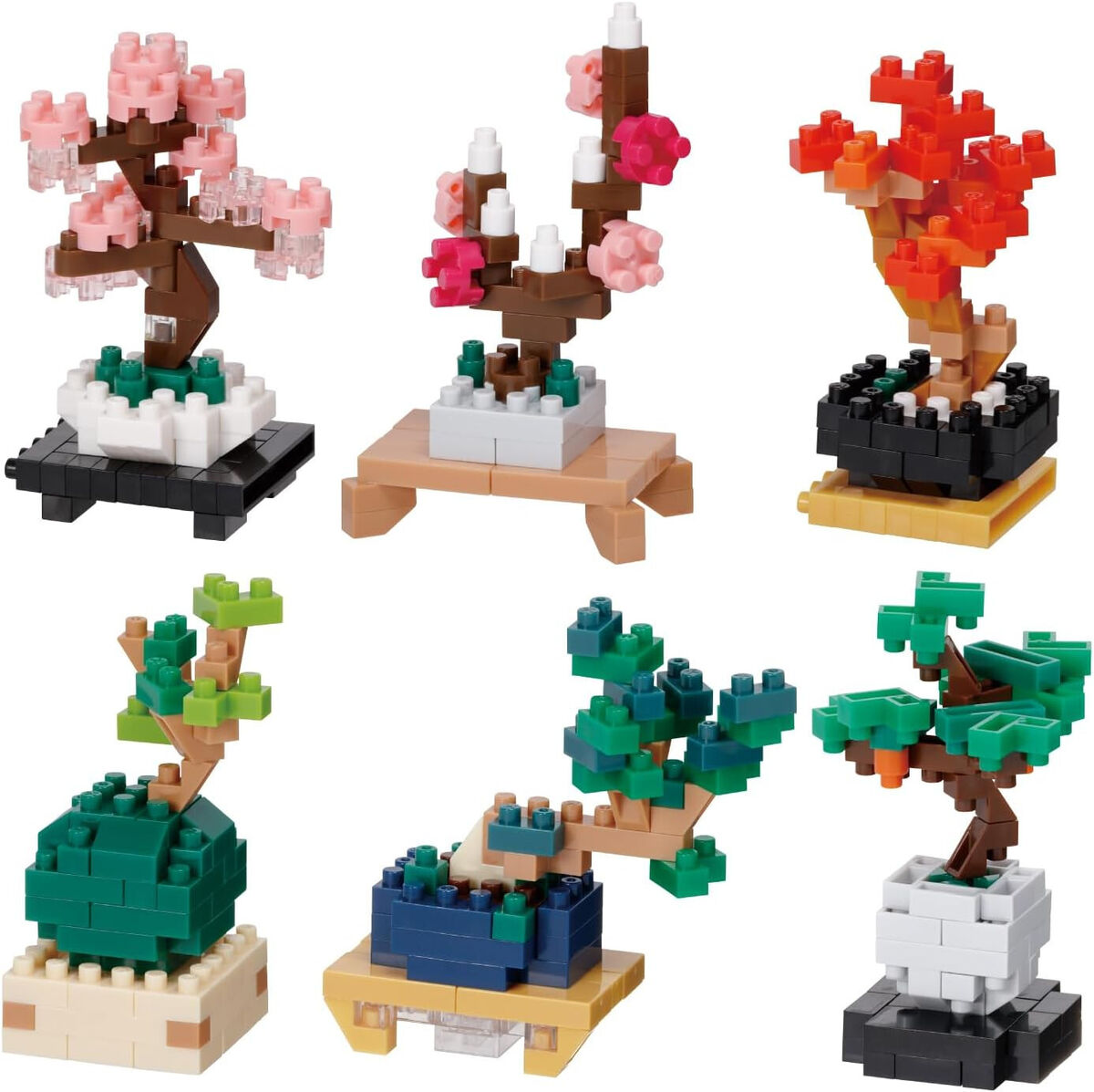Nanoblock Mini Nano Bonsai - Box of 6 - Good Games