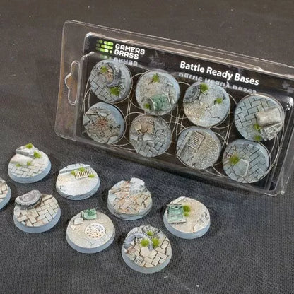 Gamers Grass: Bases: Urban Warfare Bases Round 32mm x8 - Good Games