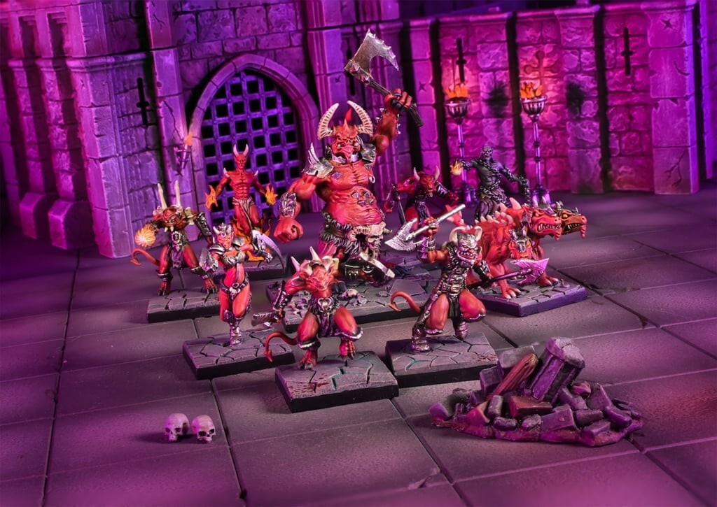 Painted Dungeon Saga Abyss miniatures close-up
