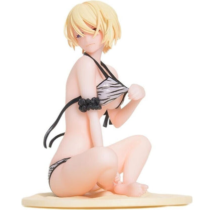 The Cafe Terrace and its Goddesses Akane Hououji Luminasta figure in a tiger stripe bikini sitting on a beach base