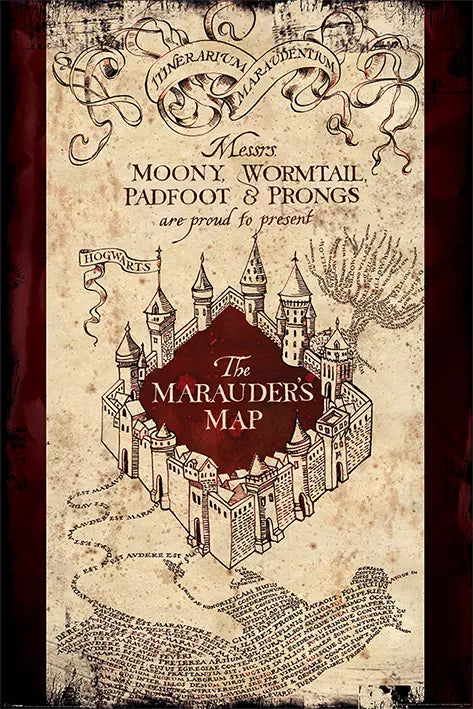 Harry Potter - The Marauders Map Poster